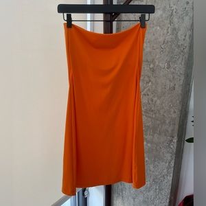 Neon Orange Susana Monaco Strapless Mini Dress Size Medium